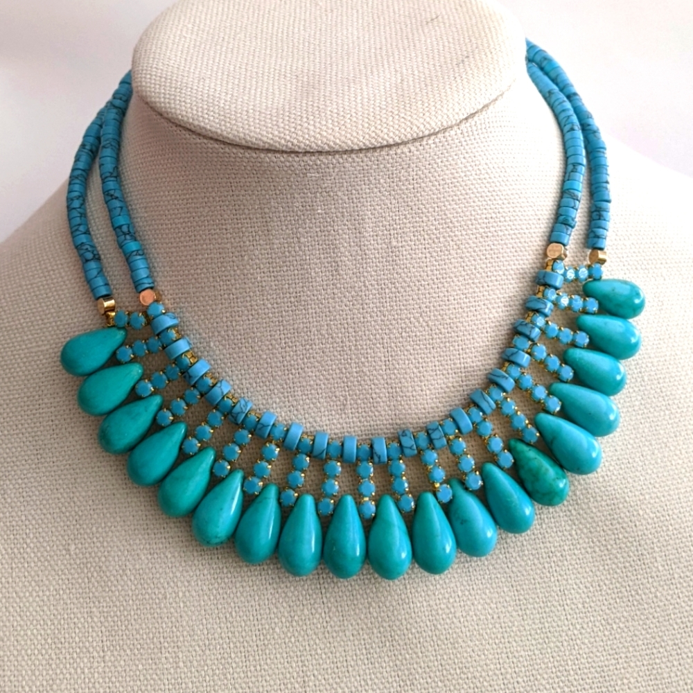 Anthropologie Serefina turquoise necklace